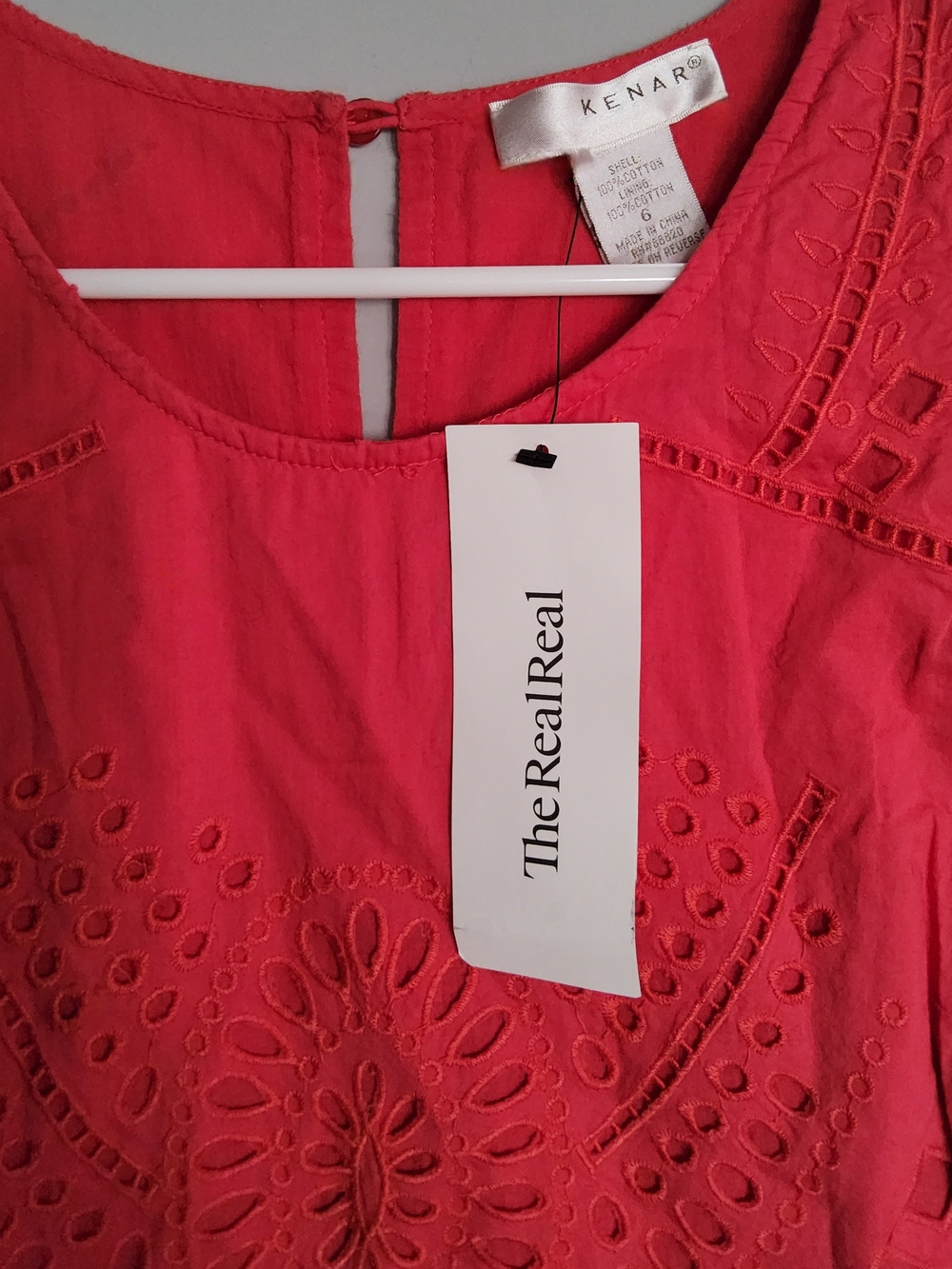 Kenar, Bright Coral Sundress, Women's Sz 6,